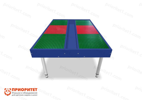 Лего-стол для конструирования «Максимум творчества» (синий), вид сбоку