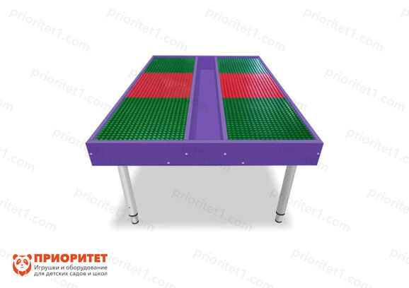 Лего-стол для конструирования «Максимум творчества» (фиолетовый), вид сбоку