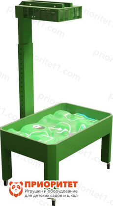 Интерактивная песочница Ronplay Sandbox Стандарт 2 в 1 (мобильная, для 6 детей), зеленая