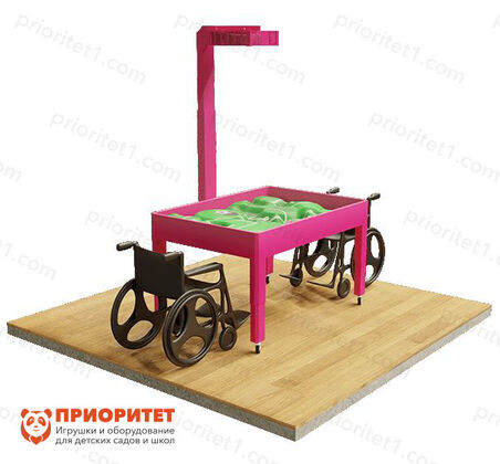 Интерактивная песочница Ronplay Sandbox Доступная среда (мобильная, большая), розовая