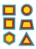 Рамка-вкладыш Монтессори «Паутинка №1», вкладыши (трапеция, квадрат, шестиугольник, круг, треугольник)