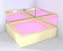 Интерактивный сухой бассейн квадратный (200х200х50 см)1