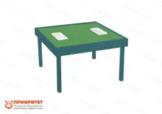 Лего-стол для конструирования «Конструируем играя» с контейнерами (мятный)1