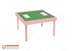 Лего-стол для конструирования «Конструируем играя» с контейнерами (розовый)1