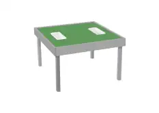 Лего-стол для конструирования «Конструируем играя» с контейнерами (серый)1