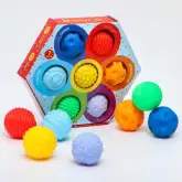 Подарочный набор сенсорных развивающих массажных мячиков «Цветик-семицветик», 7 шт.1
