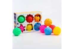 Подарочный набор сенсорных развивающих мячиков «Цвета и формы», 6 шт.