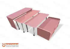 Многофункциональный детский стол с набором корзин «Поместим все» (розовый)1