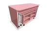 Многофункциональный детский стол с набором корзин «Поместим все» (розовый), в сложенном виде