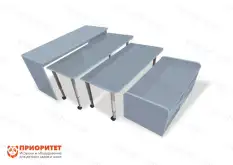 Многофункциональный детский стол с набором корзин «Поместим все» (серый)1