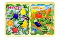 Деревянная игра на липучках «Какая разница? Фрукты-овощи»
