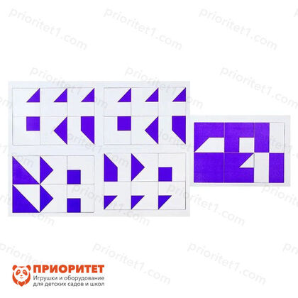 Игра «Прозрачный квадрат» (фиолетовый), карточки