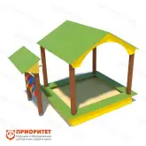 Песочница «Домик» для детской площадки со счетами1