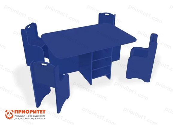 Игровой ландшафтный стол со стульями «Развитие» (синий)_2