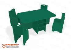 Игровой ландшафтный стол со стульями «Развитие» (зеленый)1