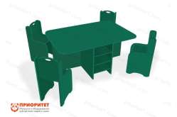 Игровой ландшафтный стол со стульями «Развитие» (зеленый)
