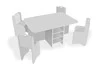 Игровой ландшафтный стол со стульями «Развитие» (белый)_1