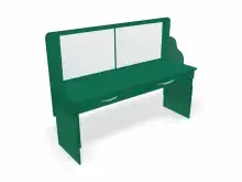 Стол логопеда с зеркалом и выдвижными ящиками «Лого-Плюс» зеленый1