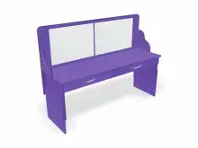 Стол логопеда с зеркалом и выдвижными ящиками «Лого-Плюс» фиолетовый1