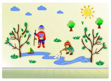 Комплексное настенное решение «Даша и Паша: Весна»