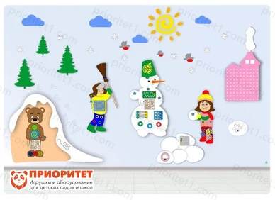 Комплексное настенное решение «Даша и Паша: Зима»