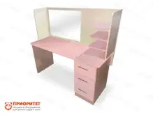 Стол логопеда с зеркалом «Лого-Комфорт» (розовый)1