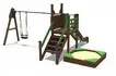 Детский игровой комплекс Браун с качелями 1_1