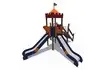 Детский игровой комплекс Башня с двумя горками_1