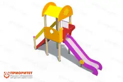 Детский уличный игровой комплекс «Лето» (металлический скат)1