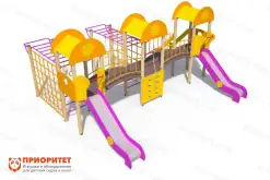 Детский уличный игровой комплекс «Лучик» (металлический скат)1