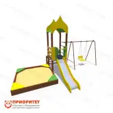 Детский игровой комплекс «Спортивная поляна» деревянный для дачи1