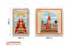 Набор стеновых панелей «Памятные места России - Кижи, Москва»