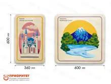 Набор стеновых панелей Памятные места России - Казань, Камчатка1