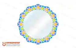 Зеркало «Цветочки» круглое1