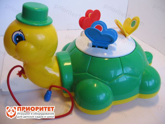 Каталка-игрушка Черепаха Глаша с бабочками 2