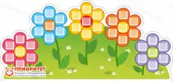 Информационный стенд Полянка с цветами 1,56х0,74м1