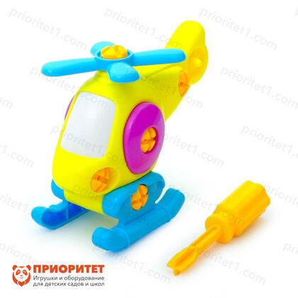 Пластмассовый конструктор для малышей «Вертолётик», 16 деталей 1