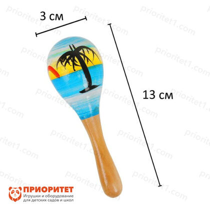 Музыкальная игрушка Маракас малый Пальмы, длина 12 см 2