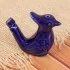 Детская музыкальная игрушка Свистулька керамическая Птичка с хохолком синяя 2