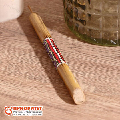 Музыкальный инструмент Свисток из бамбука с узором, 17х1,5х1,5 см 10