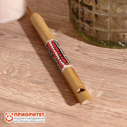 Музыкальный инструмент Свисток из бамбука с узором, 17х1,5х1,5 см 9