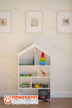Стеллаж для игрушек и книг «Волшебный домик»-0011