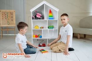 Стеллаж для игрушек и книг «Волшебный домик» Стеллаж для игрушек и книг «Волшебный домик»