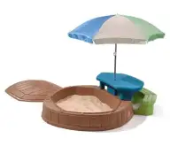 Песочница со столиком и скамейкой1