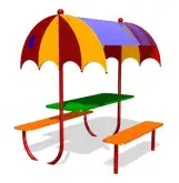 Детский столик с навесом Зонтик1