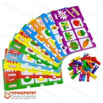 Игры с прищепками Фрукты-овощи