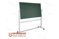 Поворотная магнитная полимерная школьная доска 1500х1000 (меловая)