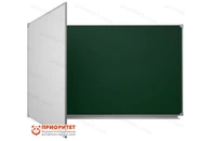 Двухэлементная магнитная полимерная школьная доска 3000х1200 комби (мел\маркер)
