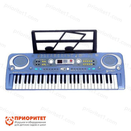 Синтезатор Музыкальный взрыв, 54 клавиши с цифровым дисплеем, работает от сети и от батареек, адаптер в комплекте 2_1