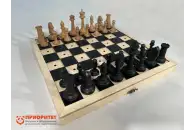 Шахматы для незрячих с деревянной доской